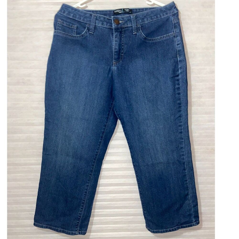 Riders by Lee Womens Mid Rise Capri Denim Blue Jeans Size 6M NICE!